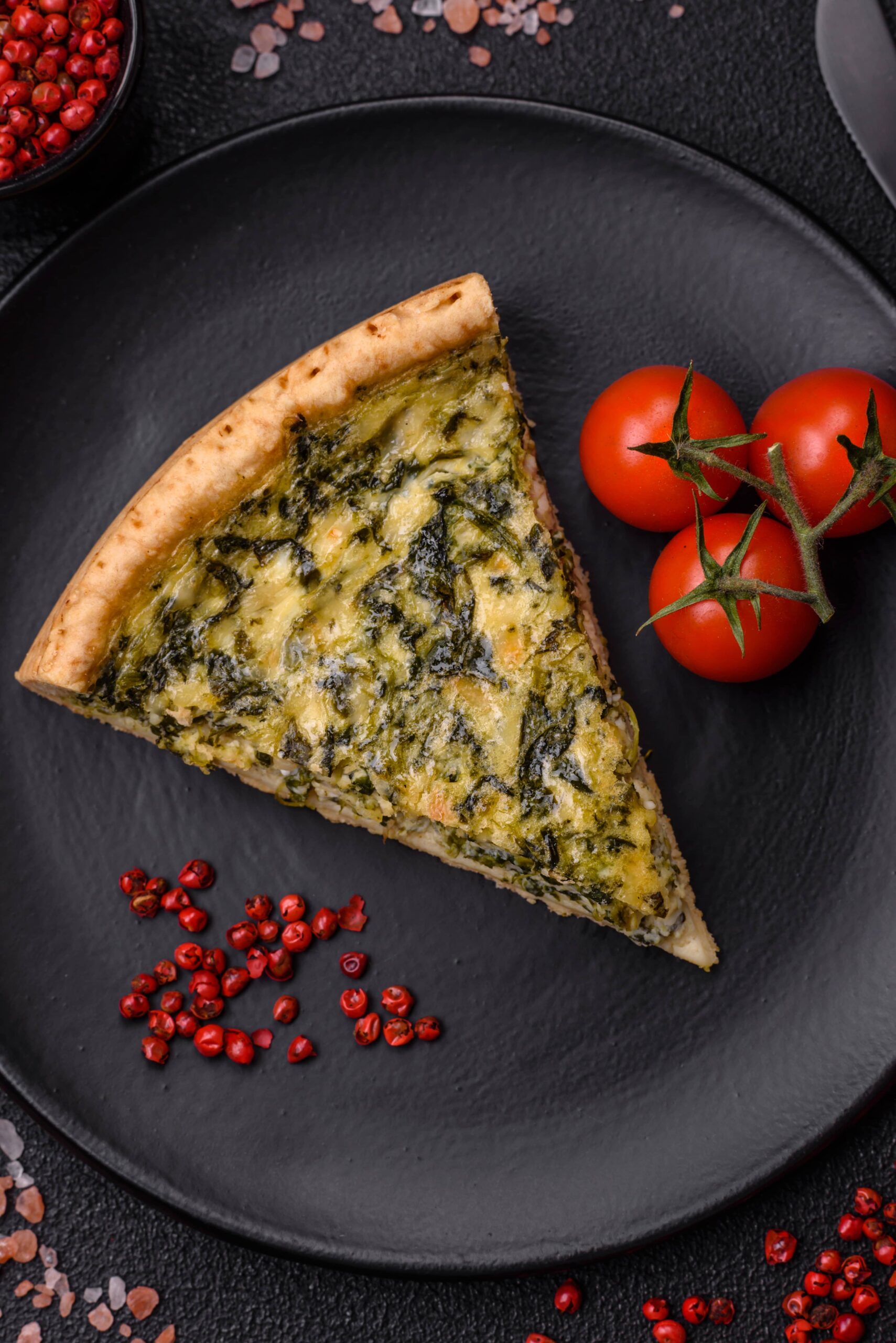 recept na quiche se špenátem a kozím sýrem